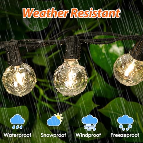150FT LED Outdoor String Lights with Dimmable 3 Color Lights with Remote - Image 3