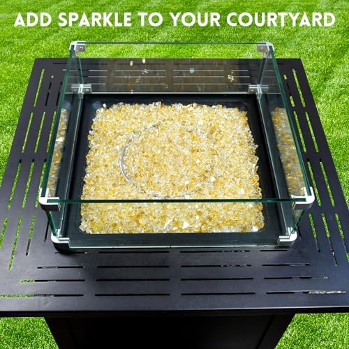 GasSaf 1/4 Inch Gold Fire Glass Reflective Tempered Fireglass, 20 lb - Image 6