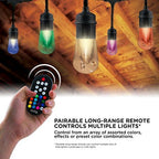 Enbrighten Seasons Vintage LED Café String Lights, 24ft, 12 Acrylic Bulbs, Color Changing, Indoor/Outdoor + UltraPro WiFi Plug, 2-Outlet Grounded - Image 3