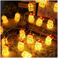 CAKERS Christmas Decor String Lights|Creative Cute Novelty Fairy Lights|Hanging Copper Wire Lights|Night Lights for Birthday Party Xmas Tree Decor,Christmas Snowman,3m(9.8ft)-20LED-USB by CAKERS
