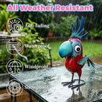15" Metal Parrot Statue Outdoor Garden Decor - Image 5