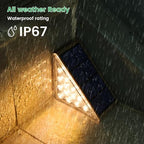 JOFIOS Solar Step Lights for Outside,16pack Solar Stair Lights Outdoor Waterproof IP67,Outdoor Deck Step Lights,Solar Outdoor Lights for Staircase,Patio,Front Step(Warm Brown)… - Image 3