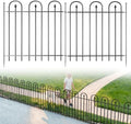 Garden Fence Animal Barrier - 10 Panels, 32 in(H) x 24 ft(L) No Dig Garden Fence, Arched Decorative Garden Fence Border with Ground Stakes, Rustproof Metal Fencing for Yard Patio Dog Rabbit by Unknown