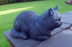 Black Cat Figurine Concrete Cat Statue for Home and Garden Pet Statue Memorial Grave dekor Backyard Sculpture - Image 3