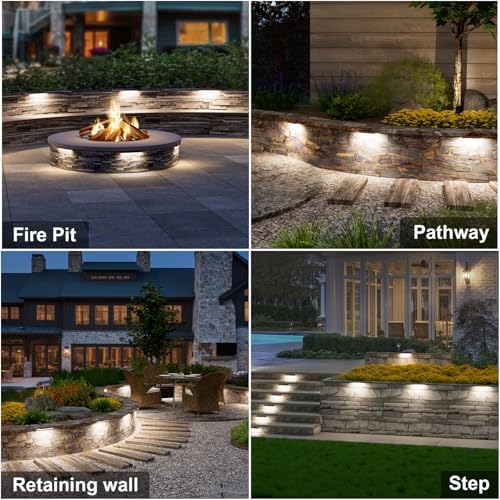 VOLISUN 7 Inch Retaining Wall Lights, 5000K Hardscape Lighting, 16 Pack - Image 5