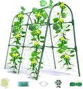 Cucumber Trellis for Raised Bed, U-Shape Garden Arch Metal Support for Climbing Plants, Metal Arch Plant Support Vegetables Trellis, Plant Support for Vine (Green, 31.5 * 30 * 47inch(L*W*H)) by Laodier