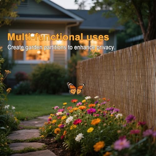 Natural Willow Fence Roll 4FT x 14FT, Eco-Friendly Garden Border Privacy Screen, Rustic Decorative Fencing for Backyard, Patio, Lawn, or Balcony - Image 5