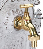 Relaxdays Antique Wall Water Fountain, Faucet, Nostalgic, Garden Basin, Cast Aluminium, HWD 40 x 24.5 x 13 cm, White - Image 6