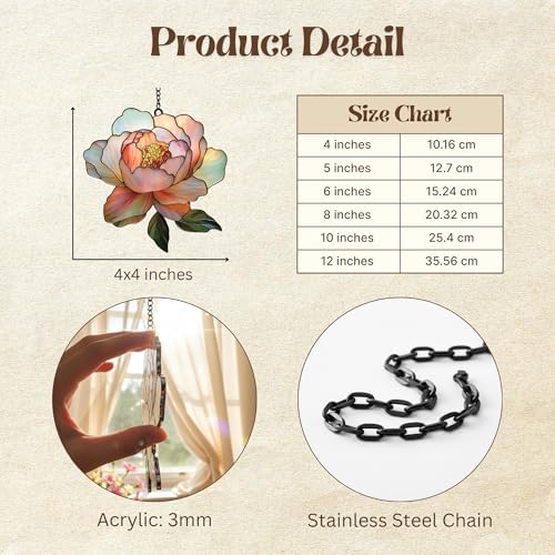 Cute Ghost Monstera & Cat Acrylic Suncatcher - Faux Stained Glass Indoor Window Hanging Ornament, Outdoor Sun Catcher Panel, Home Decor Gift for Ghost Lovers - Image 3