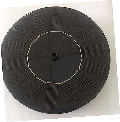 1. Solar Floating Fountain Pump: Circular Panel Water Fountain with 6 Nozzle Accessories for Garden Bird Bath Small Pond - Black - Image 3