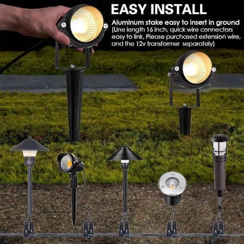 5W Spot Lights Outdoor 5000K Daylight White Flag Pole Light 12V~24V AC/DC LED Landscape Spotlights, Waterproof Low Voltage Landscape Lighting for Yard (8) - Image 5