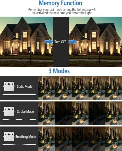 CLY 6 in 1 Solar Spot Lights Outdoor Solar Landscape Lights 2700K WarmWhite - Image 3