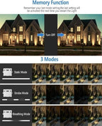 CLY 6 in 1 Solar Spot Lights Outdoor Solar Landscape Lights 2700K WarmWhite - Image 3
