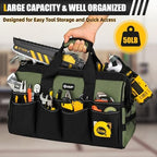 UUP 18" Large Tool Bag, Heavy Duty Spacious Carry Tool Box Organizer, Green - Image 4