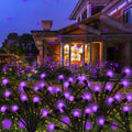 Kohlrabi Solar Garden Lights Outdoor, 6 Pack 48 LED Solar Purple Firefly Lights Waterproof, Sway by Wind, Halloween Swaying Light for Yard Patio Backyard Garden Planter Flower Bed Pathway Decoration by KohlrabiDecor