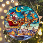 Santa Sleigh Christmas Mosaic Effect Acrylic Suncatcher - Image 6