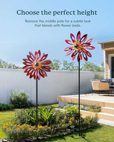 Kinetic Wind Spinners Outdoor - 83" H Wind Sculpture for Yard - Image 6