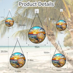 Ocean Stained Glass Window Hanging Suncatcher Beach Gifts for Women 9.8" - Image 6