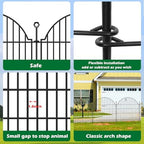 10 Panels No Dig Decorative Outdoor Garden Fence, 24in (H) x20ft (L) - Image 4