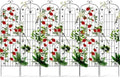 Blulu 6 Pack 87 x 20in Metal Garden Trellis for Climbing Plants Outdoor Tall Trellis Black Rustproof Decorative Plant Lattice Panels for Roses Jasmine Vine Flower Vegetable Support by Blulu