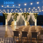 GOODSMANN LED Outdoor Low Voltage String Lights 12V 16 PCS Bulbs Hanging Landscape Lighting, 50 FT Light String Weatherproof Decorative Lights - Image 5