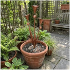 Butterfly Garden Stake Weatherproof Metal Floral Garden Stake - Image 3