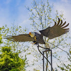Large Rocking Animals with Flapping Wings Garden Stakes (Multicolor, XL Bald Eagle) - Image 4