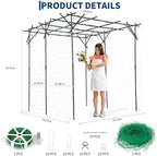 Grape and Cucumber Trellis,Outdoor Garden Arch Trellis for Climbing Plants,Large Grape Vine Trellis Pergola for Peas,Flowers and Melons,78" Hx78 Lx78 W,Nice for Yard and Patio - Image 4