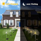 Warm White Solar Lights for Garden Decoration 150 LED Fairy Lights Starburst Outdoor Firework Decorative Lamp Pathway Lighting Waterproof Colored 4 Pack - Image 4