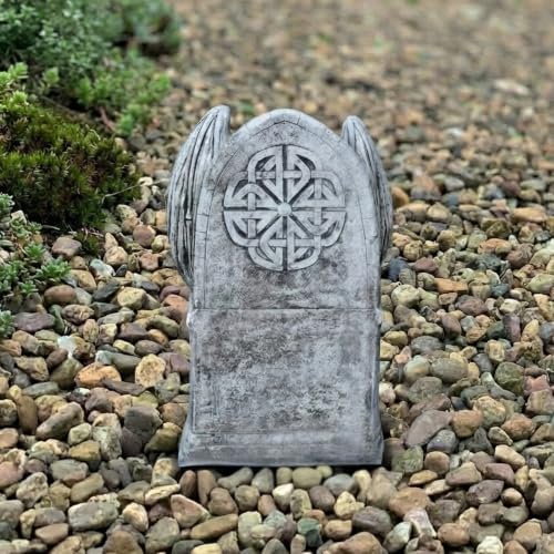 OLOMA Sitting Throne Gargoyle Concrete Garden Statue Winged Demon Sculpture Gothic Outdoor Decor Yard Art Cement Guardian Ornament Handmade Fantasy Garden Accent - Image 2