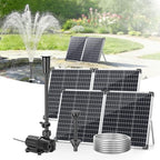 POPOSOAP 100W Solar Fountain Pump with 1200GPH Adjustable Flow Pond Pump by POPOSOAP