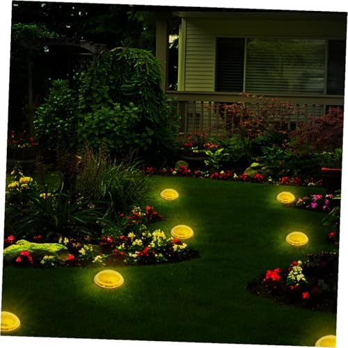 4 Pack Solar Ground Lamps, Outdoor Disc Lights, Black - Image 5