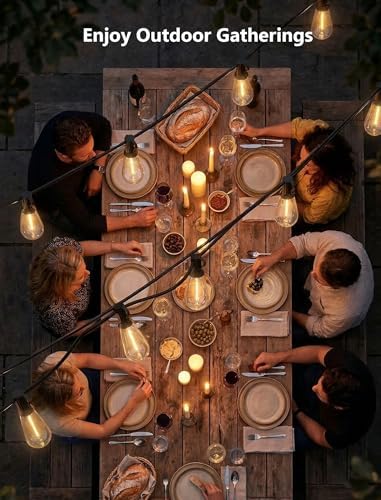 45FT Outdoor String Lights, 30 ST40 Edison LED Patio Lights - Image 6