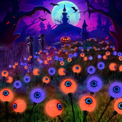 Lewondr 6 Pack Halloween Decorations Outdoor Eyeball Lights by Lewondr