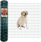Green PVC Coated Welded Wire Fence 48" x 50' Roll, 2"x4" Mesh, 14 Gauge by FOREHOGARGARDEN%EF%BC%86HOME