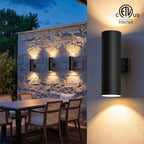 mirrea 18" Modern Outdoor Porch Light in 2 Lights, Matte Black, 1 Pack - Image 6