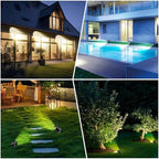 6 Pack RGBW Low Voltage Landscape Lights,12W Color Changing Spotlights | 16 Vivid Colors & Warm White,Memory Function,Dual Remotes,IP65 Waterproof Aluminum,Ideal for Trees,Garden & Holiday decor - Image 6