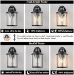 MICSIU 100W Max Black 3 Modes Motion Sensor Security Outdoor Wall Light - Image 5
