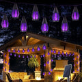 Solar String Lights for Outside, 33Ft Solar Patio Light with 15 Flickering by Jnaurb