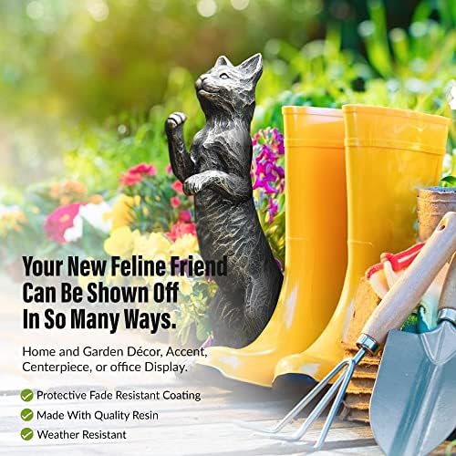 BRECK'S Standing Cat Statue Decorative Figurine Indoor Outdoor Home Decor Garden Yard Lawn Animal Sculpture Decorations - Image 2