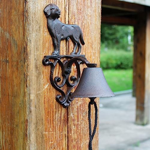 Cast Iron Decorative Door Bell, Vintage Dinner Bell, Decoration Cast Iron Hanging Bells for Door, Outdoor Indoor Wall Mounted Home Decor Doorbell for Home, School or Church - Image 4
