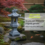 Chinese Pagoda Dragon Lantern Statue, Stone-Look Garden Decor - Image 5