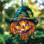 Pumpkin Jack-o'-Lantern Acrylic Suncatcher by AVAGAN