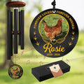 Personalized Chicken Memorial Wind Chime, Custom Name & Year Forever Loved, Sympathy Gift Backyard Garden Outdoor Deep Tone Windchimes by CSKIS-PersonalizedGifts