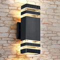 DASTOR Modern Outdoor Wall Light, Black Outdoor Light Fixture Wall Mount, Body in Aluminum Exterior Lights for House, Up and Down Lights Outdoor Sconces Wall Lighting for Porch Patio Garage by DASTOR