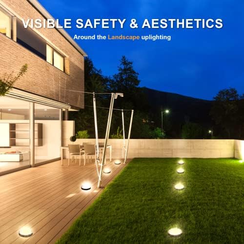 Low Voltage Landscape Well Lights, Outdoor LED Ground Lights for Garden, Lawn, Backyard, Patio Walkway (3.7Inch 8Pack) Black 3000k Warm White - Image 7