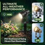 Smart Low Voltage Landscape Lights, Bluetooth Landscape Lighting, RGB Warm White LED Spotlights APP Control, 24V Outdoor Yard Spot Lights with Spike Stand, Waterproof Garden Light Music Sync - Image 4