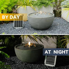 Tankana 20" Solar Bubbler Water Fountain, Minimalist Natural Gray - Image 5