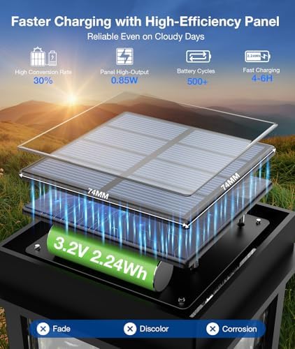 XMCOSY+ Solar Pathway Lights Outdoor, 6 Pack Solar Powered Garden Lights - Image 6