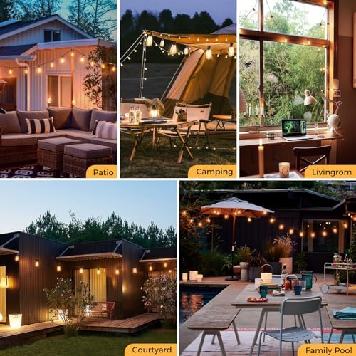 litogo 240FT Dimmable Patio Lights Waterproof, LED Outdoor String Lights with Shatterproof Edison Bulbs, Outside Hanging Light with Timer for Bistro Yard Tent Garden Camp - Image 5